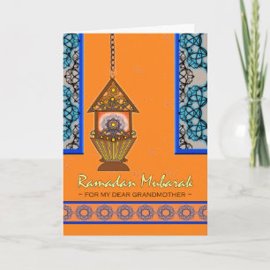 Ramadan Mubarak für Großmutter, Fanoos Lantern Karte