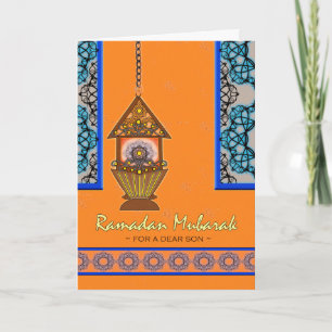 Ramadan Mubarak für Sohn, Fanoos Lantern Karte