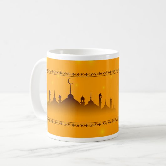 Ramadan Mubarak Geschenk Kaffeetasse (Vorderseite Links)