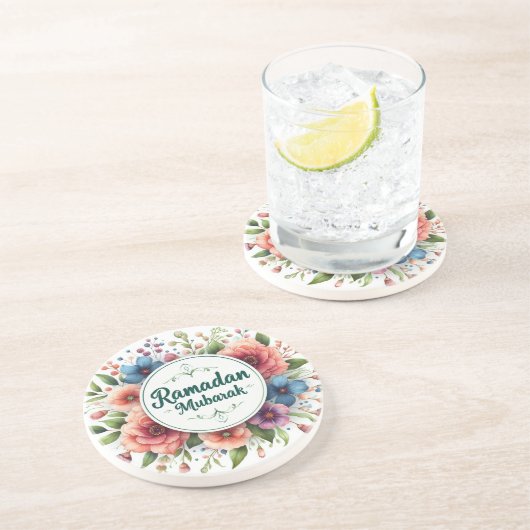 Ramadan Mubarak Getränkeuntersetzer (Seite)
