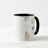 Ramadan Mubarak Golden Calligraphy Art Tasse (VorderseiteRechts)