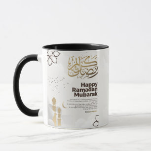Ramadan Mubarak Goldene Kalligrafie-Kunst Tasse