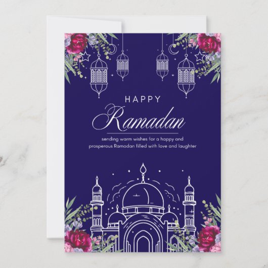 Ramadan Mubarak Grußkarte Feiertagskarte (Vorderseite)