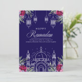 Ramadan Mubarak Grußkarte Feiertagskarte (Stehend Vorderseite)