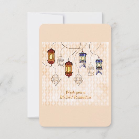 Ramadan Mubarak Grußkarte Karte (Vorderseite)