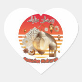RAMADAN MUBARAK Herz-Aufkleber (Vorderseite)