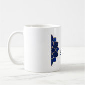 Ramadan Mubarak in arabisch blauer Farbe Kaffeetasse (Links)