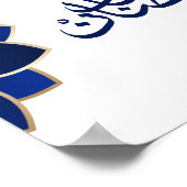 Ramadan Mubarak in arabisch blauer Farbe Poster (Ecke)