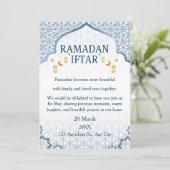 Ramadan Mubarak Invitations – Elegant Family Iftar Einladung (Stehend Vorderseite)