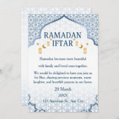 Ramadan Mubarak Invitations – Elegant Family Iftar Einladung (Vorne/Hinten)