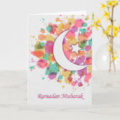 Ramadan Mubarak Islamische Grußkarte! Karte (Gelbe Blume)