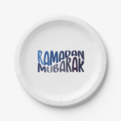 Ramadan Mubarak islamisches Zitat Pappteller (Vorderseite)