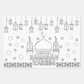 Ramadan Mubarak Jumbo-Farbseiten Geschenkpapier Set (Vorderseite)