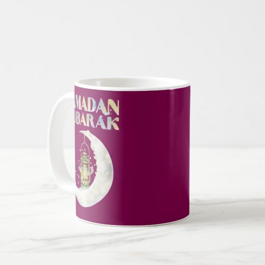 Ramadan Mubarak Kaffeetasse (Vorderseite Links)