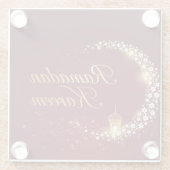 RAMADAN MUBARAK KAREEM 2026 GLASS COASTER GLASUNTERSETZER (Rückseite)