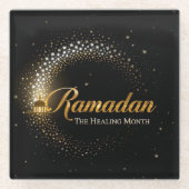 RAMADAN MUBARAK KAREEM 2026 GLASS COASTER GLASUNTERSETZER (Vorderseite)