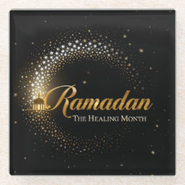 RAMADAN MUBARAK KAREEM 2026 GLASS COASTER GLASUNTERSETZER