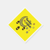 Ramadan Mubarak Kareem Crescent Lattern Serviette (Ecke)