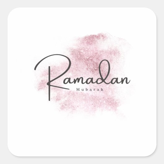 Ramadan Mubarak Karem Quadratischer Aufkleber (Vorderseite)
