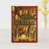 Ramadan Mubarak Karte (Gelbe Blume)