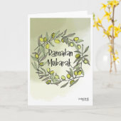 Ramadan Mubarak Karte (Gelbe Blume)