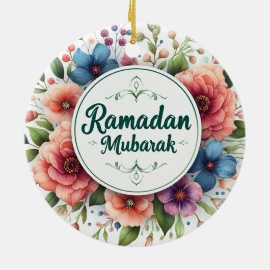 Ramadan Mubarak Keramik Ornament (Hinten)