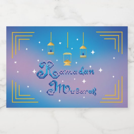 Ramadan Mubarak Lebensmitteletikett (Einzelnes Label)