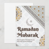 Ramadan Mubarak Mandala Crescent Art Feiertagskarte (Vorne/Hinten)