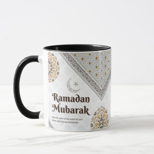 Ramadan Mubarak Mandala Crescent Art Tasse (Links)