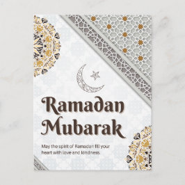 Ramadan Mubarak Mandala Halbmond Kunst Feiertagspostkarte