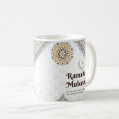 Ramadan Mubarak Mandala Halbmond Kunst Kaffeetasse (VorderseiteRechts)