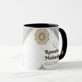 Ramadan Mubarak Mandala Halbmond Kunst Tasse (VorderseiteRechts)