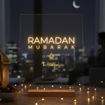 Ramadan Mubarak Minimal Acryl-Schild personalisier