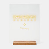 Ramadan Mubarak Minimal Acrylic Sign Personalized Acrylschild (Vorderseite)