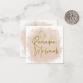 Ramadan Mubarak Mitteilungskarte (Vorderseite/Rückseite Beispiel)