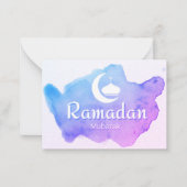 Ramadan Mubarak Mitteilungskarte (Vorderseite)