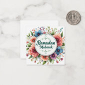Ramadan Mubarak Mitteilungskarte (Vorderseite/Rückseite Beispiel)