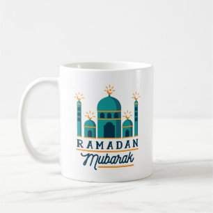 Ramadan Mubarak Moschee Halbmond Kunst Kaffeetasse