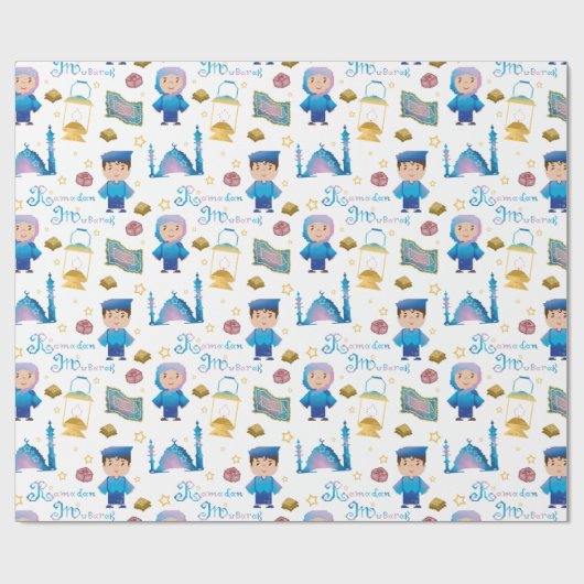 Ramadan-Mubarak-Muster Geschenkpapier (Flach)