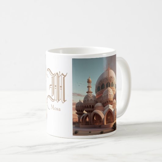 Ramadan Mubarak Name Kaffeetasse (VorderseiteRechts)