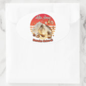 RAMADAN MUBARAK OVALER AUFKLEBER (Tasche)