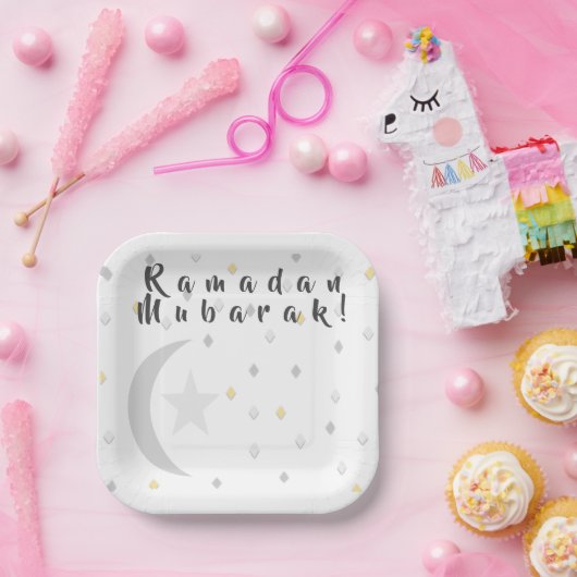 Ramadan Mubarak Papierplatte Pappteller (Party)