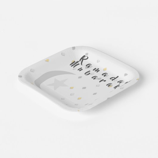 Ramadan Mubarak Papierplatte Pappteller (Gewinkelt)