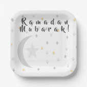 Ramadan Mubarak Papierplatte Pappteller (Vorderseite)