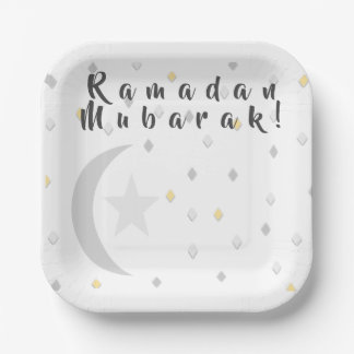Ramadan Mubarak Papierplatte Pappteller