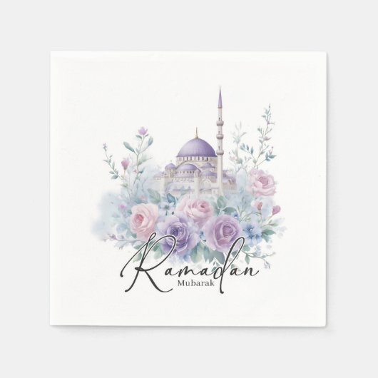Ramadan Mubarak Personalized Islamic Party Decor Serviette (Vorderseite)