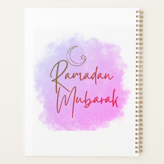 Ramadan Mubarak Planer (Rückseite)