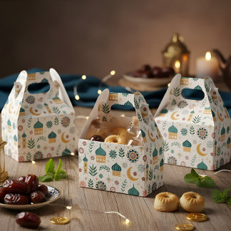 Ramadan Mubarak -Ramadan Kareem -Iftar Favor Boxes Geschenkschachtel