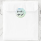 Ramadan Mubarak Script Classic Round Sticker (Tasche)