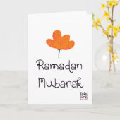 Ramadan Mubarak - Simple Karte (Gelbe Blume)